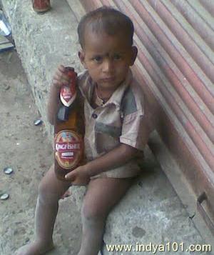 Indian Funny Child Beer