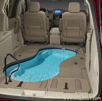 Funny Pool in the Car