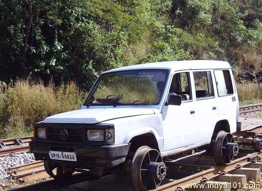 Tata Sumo On Railway Track