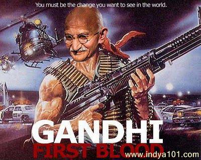 indian politics Gandhi first blood