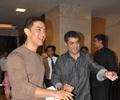 Aamir and Abhishek at Amod Mehra birthday party