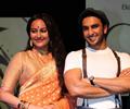 Ranveer and Sonakshi at the launch of movie ''Lootere''