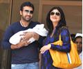 Shilpa Shetty and Raj Kundra with their newborn baby