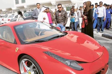 Saif Ali Khan promotes 'Agent Vinod' in Ferrari