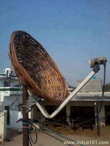 funny indian dish antenna