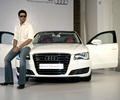 Abhishek Bachchan at Audi A8 diesel car launch