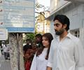 Abhishek and Aishwarya at condolence meet of Kunal Kapoor’s mother