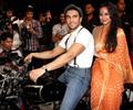 Ranveer and Sonakshi at the launch of movie ''Lootere''