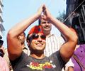 Vivek Oberoi having the time of his life at Ganpati visarjan