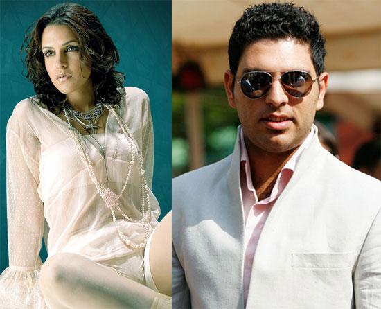 Neha Dhopia pose with Cricketer Yuvraj Singh